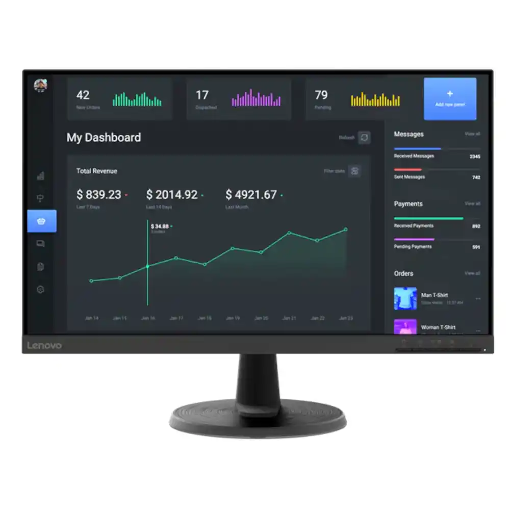 Monitor 23.8 Lenovo D24-45 67A4KAC6EU 1920x1080/Full HD/VA/75Hz/4ms...