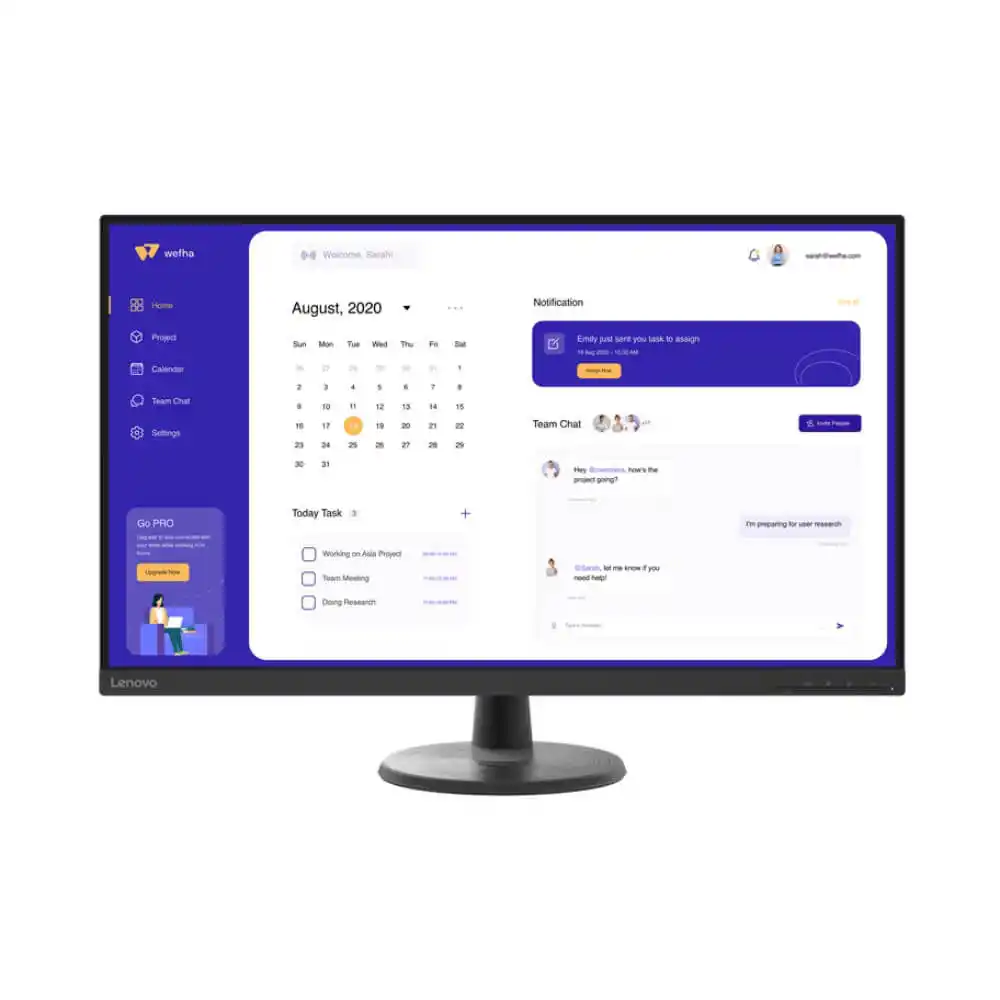 Monitor 31.5  Lenovo D32u-45 3840x2160/VA/60Hz/4ms/2xHDMI/DP/FreeSync