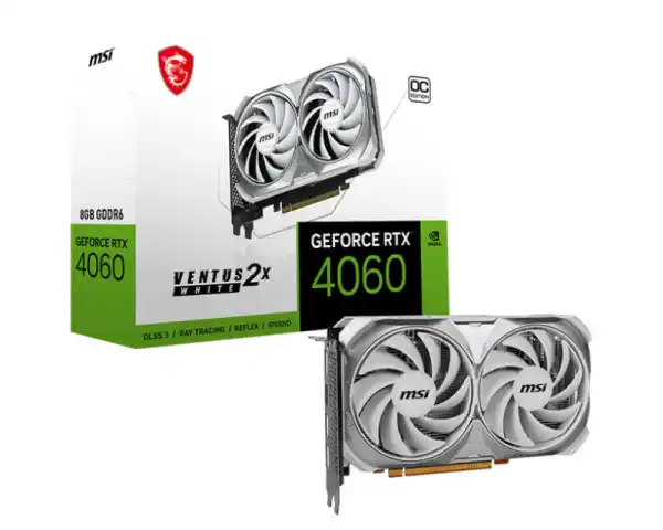 MSI nVidia GeForce RTX 4060 8GB 128bit RTX 4060 VENTUS 2X WHITE 8G ...