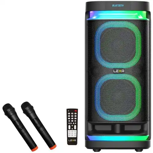 Partybox zvučnik Lexa LX-501/2 x bežični mikrofon/USB/Micro SD/B...