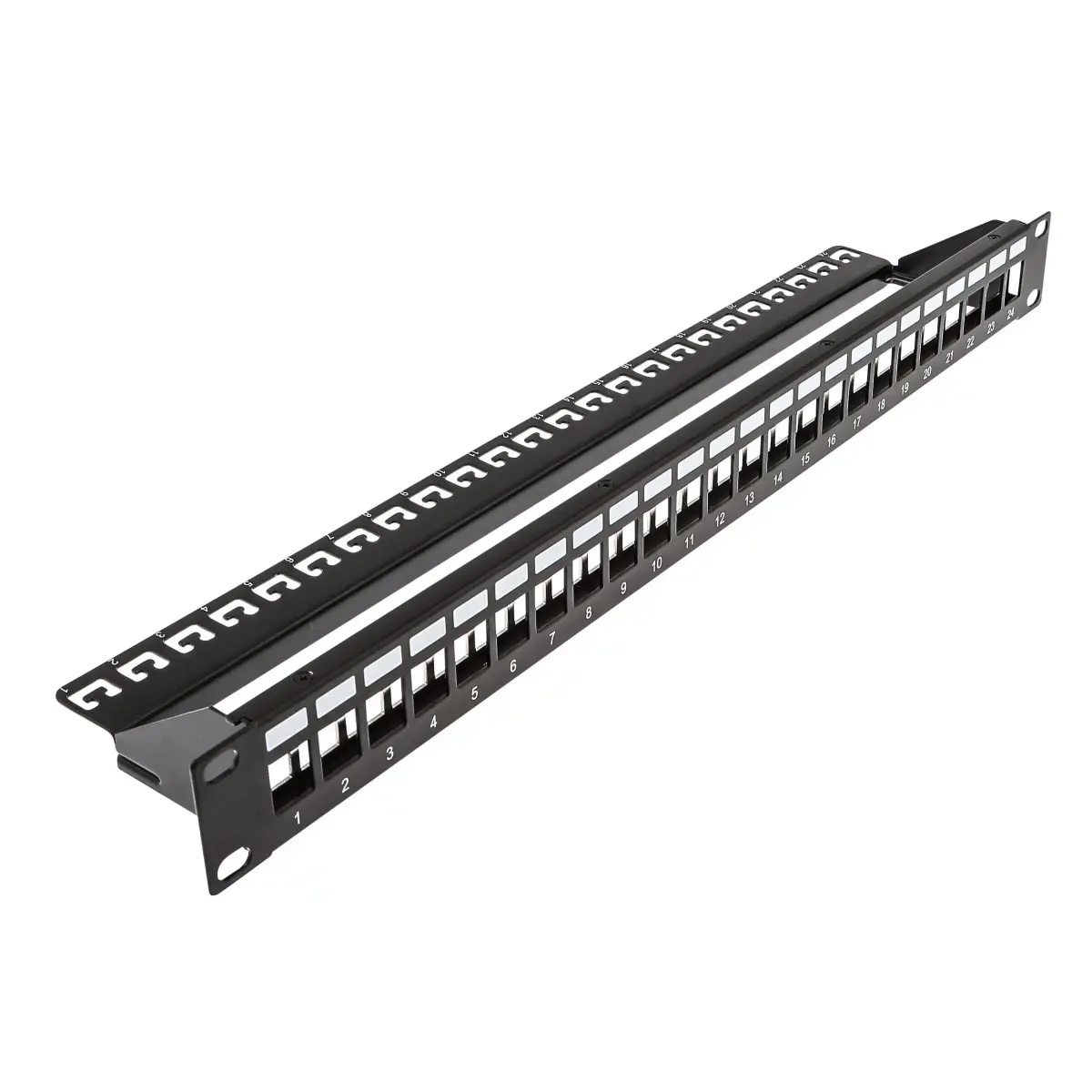 Patch panel modularni shielded 19/1U sa 24 slota za STP/UTP module ...