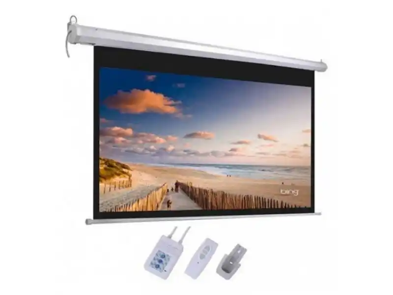 Platno za projektor Lexin EH8484M, 213x213, zidno električno sa da...