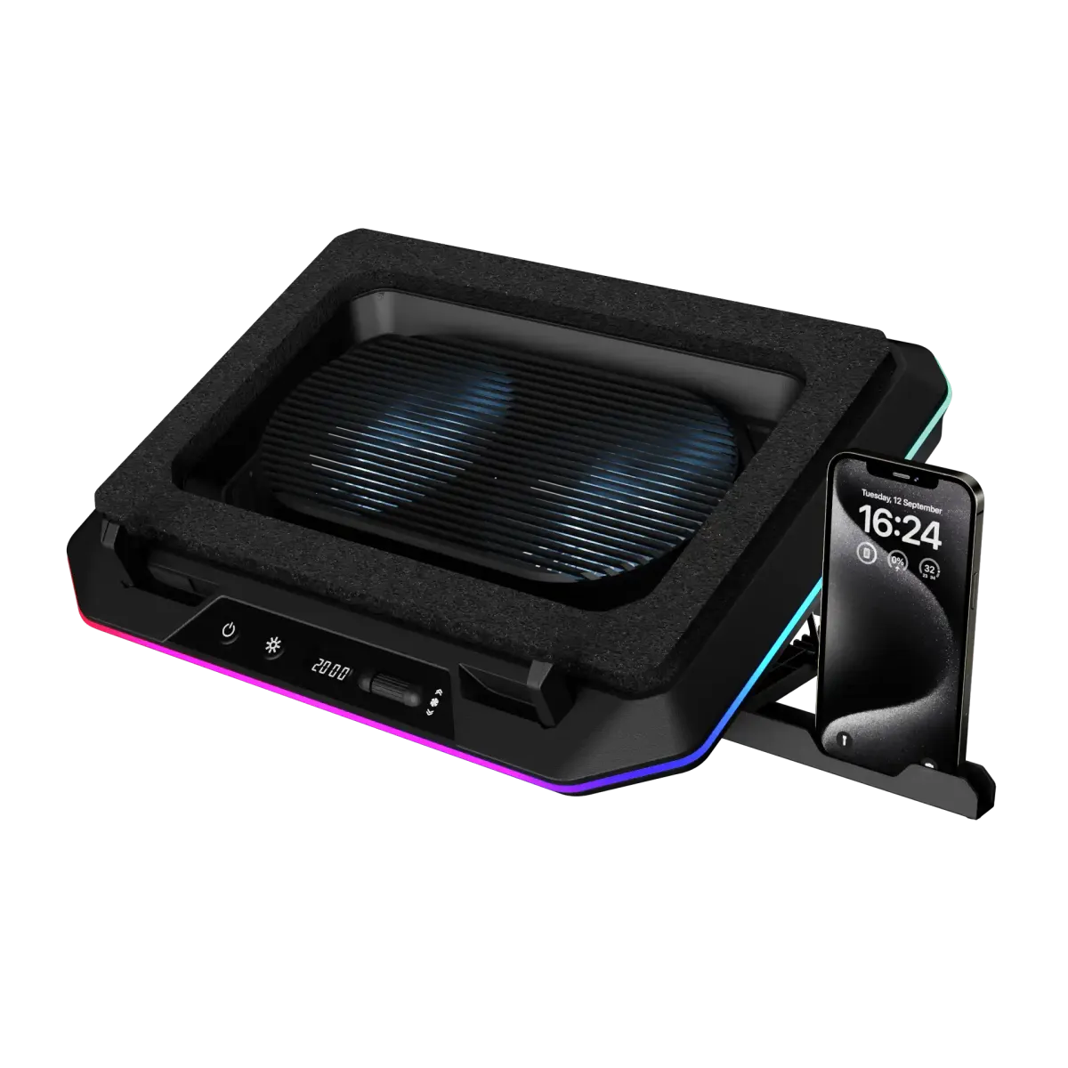 Postolje za laptop Gamdias Aether P1-9201 2x135mm/usb-c/usb-a