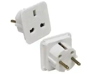 Strujni utikac Euro-UK bela E-Green