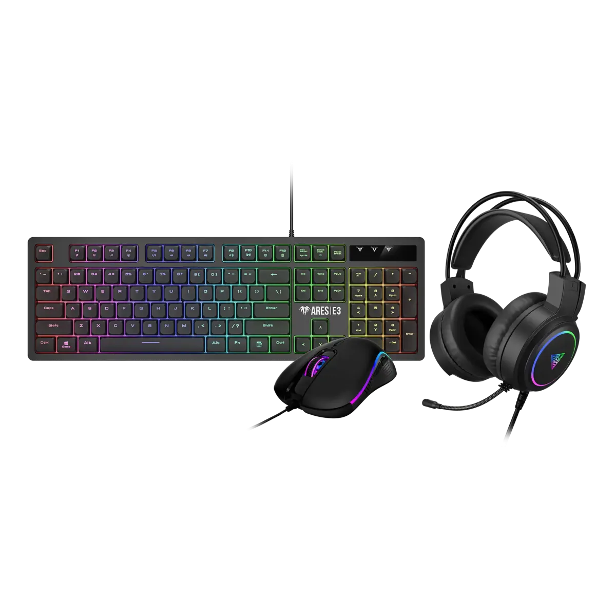 Tastatura + miš + Slušalice Gamdias Poseidon E2 žičani