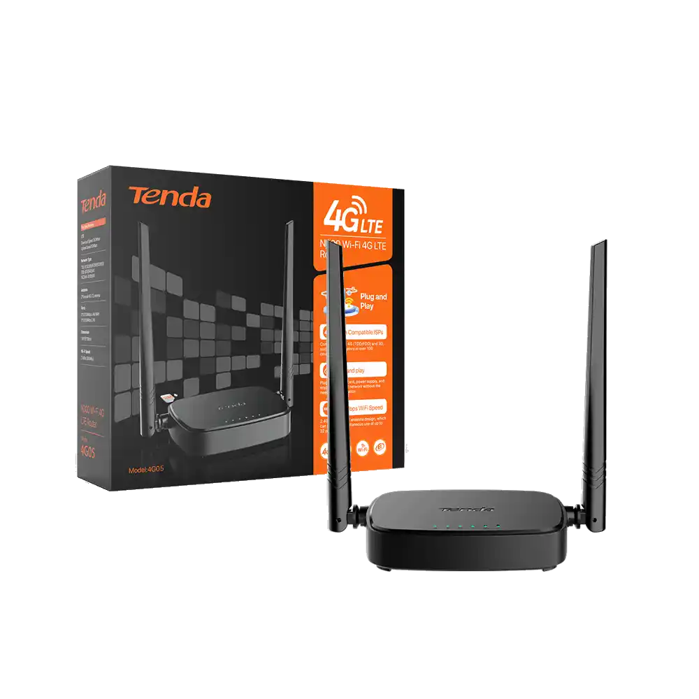 Wireless 4G LTE Router Tenda 4G05 N300/sim slot/1xWan/1x Lan/2 Exte...
