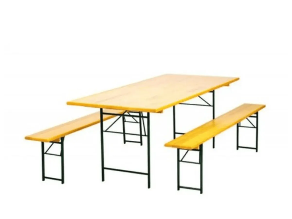 Baštenski set pivski sto + 2 klupe