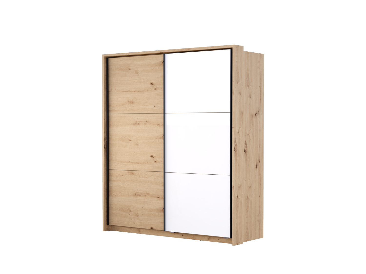 Klizni plakar Beta 220 artisan/bela sjaj