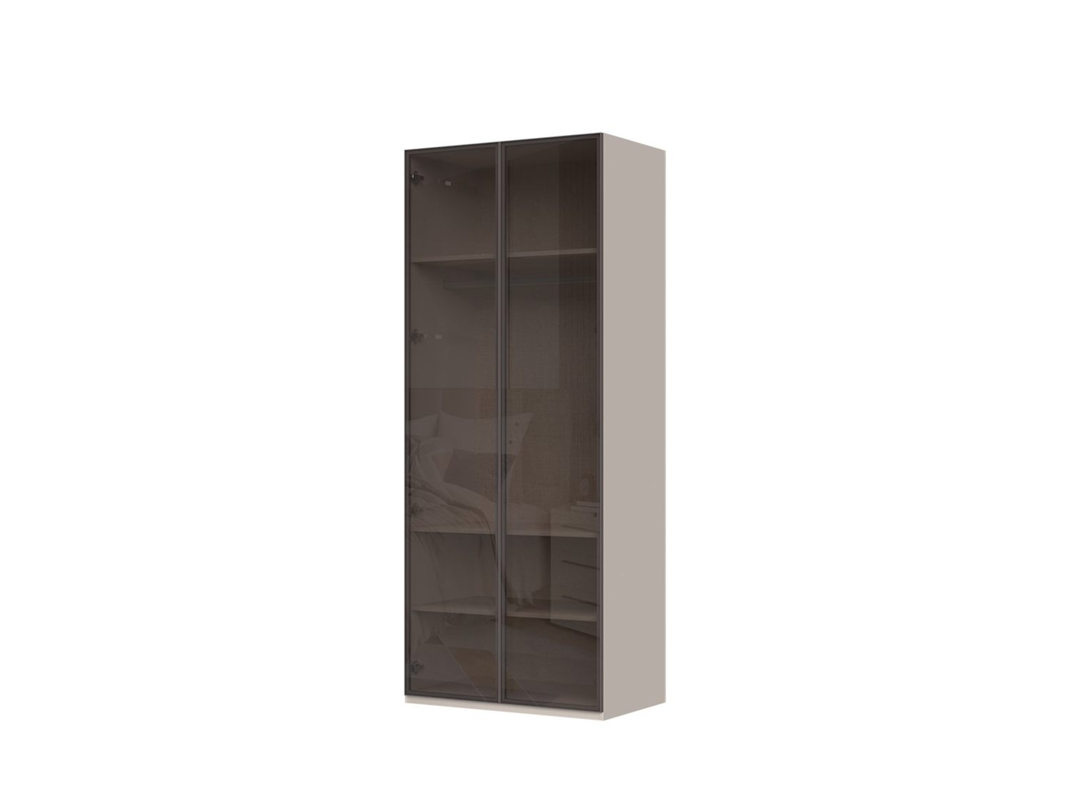 Plakar sa aluminijumskim ramom P2-2AL