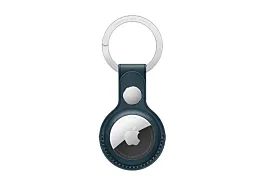 Apple AirTag Leather Key Ring - Baltic Blue