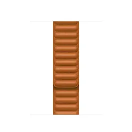 Apple Watch 45mm Band: Golden Brown Leather Link - M/L