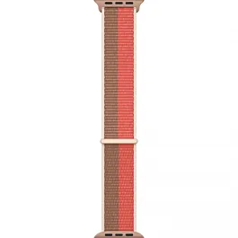 Apple Watch 45mm Band: Pink Pomelo/Tan Sport Loop - Regular  (Seasonal Fall 2021)