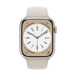Apple Watch S8 GPS 45mm Starlight Aluminium Case with Starlight Sport Band - Regular