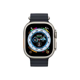 Apple Watch Ultra Cellular, 49mm Titanium Case with Midnight Ocean Band