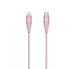 Celly Konverter kabl USB-C na Lightning (m/m) 1,5 m - Roze