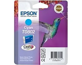 Epson Ketridž T0802 - Cyan