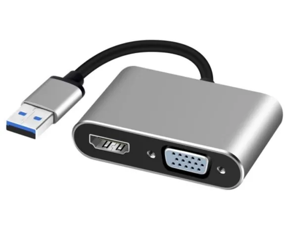 Fast Asia Adapter - konvertor USB 3.0 na HDMI + VGA