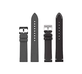 Just in Case 2u1 Narukvica 20 mm KOŽA crna + SILIKON siva