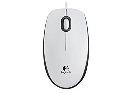 Logitech Žični miš M100 - Beli