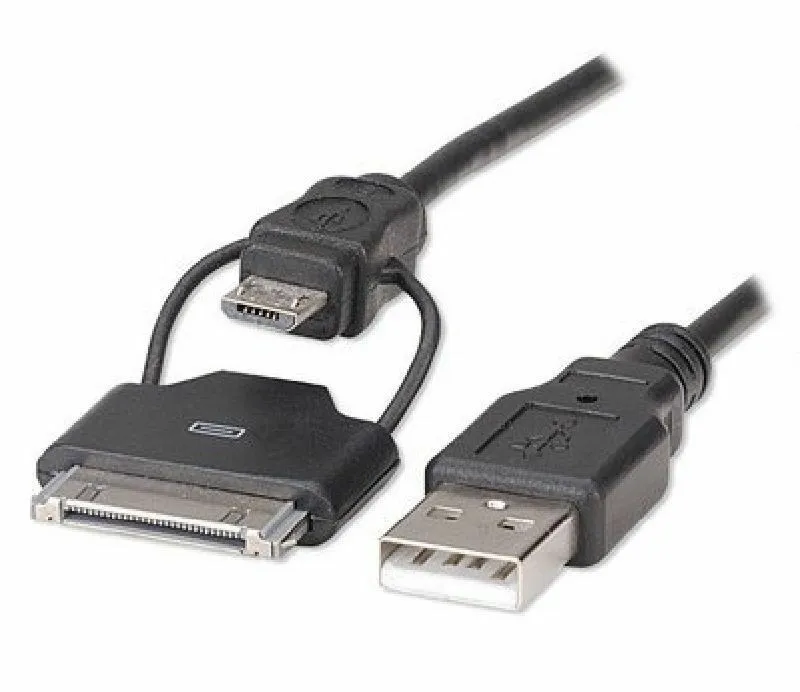Manhattan Adapter 2 u1 kabl iPhone/iPod Male/USB A-Male/USB Micro-B Male
