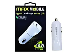 Max Mobile Auto punjač PD 18 W QC 3.0 Type C SC-198
