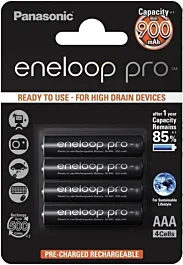 Panasonic Eneloop Pro BK-4HCCE Punjiva baterija, AAA, 930mAh, 4/1
