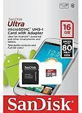 SANDISK memorijska kartica SDHC16GB MICRO 80MB C10ANDR