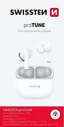 Swissten Bežične bubice TWS Pro Tune - Bele