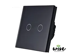 Wise Pametni prekidač 2 tastera W1-201 - Crni