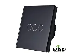 Wise Pametni prekidač 3 tastera W1-301 - Crni