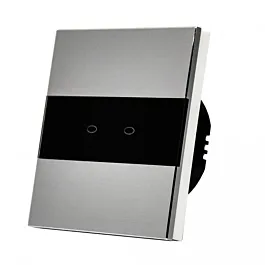 Wise Pametni Wi-Fi prekidač 2 tastera WP0071 - Aluminijumski panel