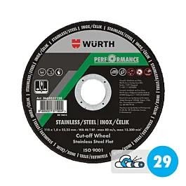 Wurth Rezna ploča za čelik Performance - 115 mm x 1 mm