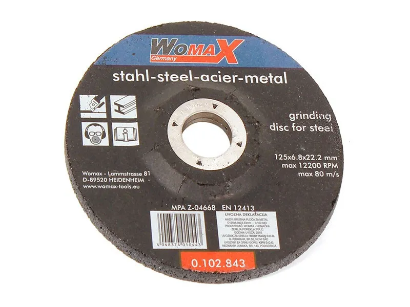 BRUSNA PLOČA O125x6.8x22.23mm  ZA METAL