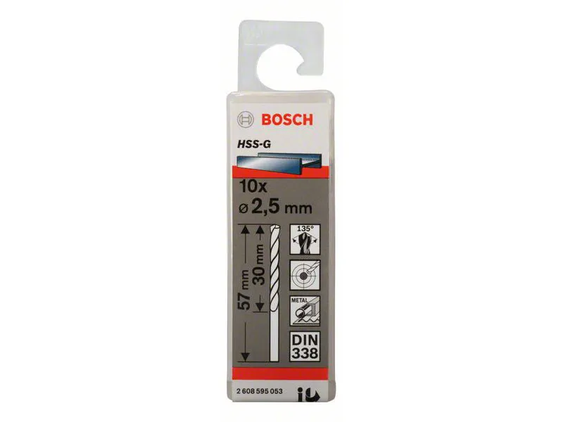 BURGIJA ZA METAL 2,5 x 30 x 57 mm  HSS-G