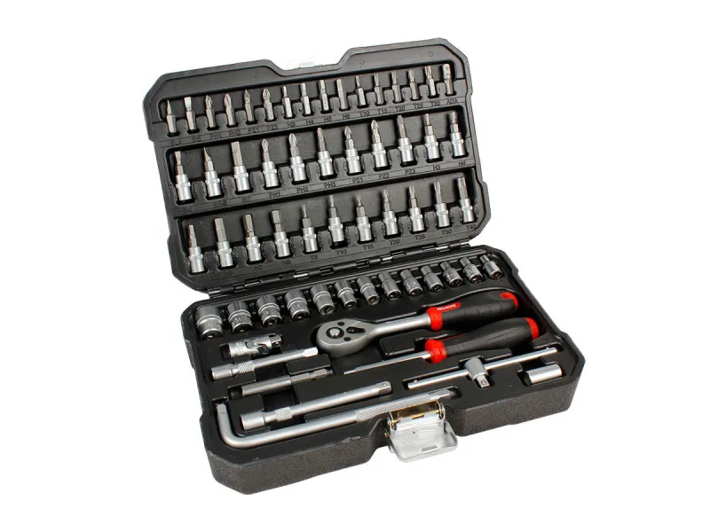 KLJUČ NASADNI SA RAČNOM 1/4" SET 60 KOM