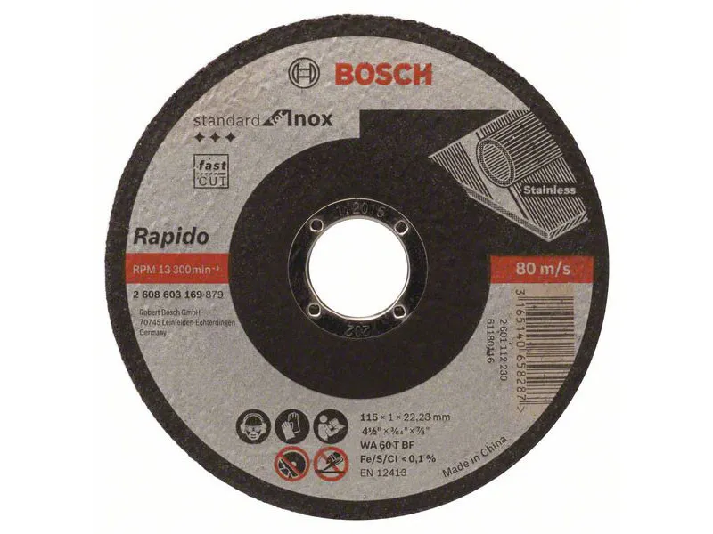 PLOČA REZNA INOX LPP 115X1X22.23 RAVNA