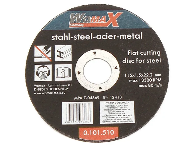 REZNA PLOČA  O115X1.50mm ZA METAL