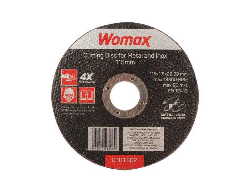 REZNA PLOČA  O115X1.60mm ZA METAL I INOX