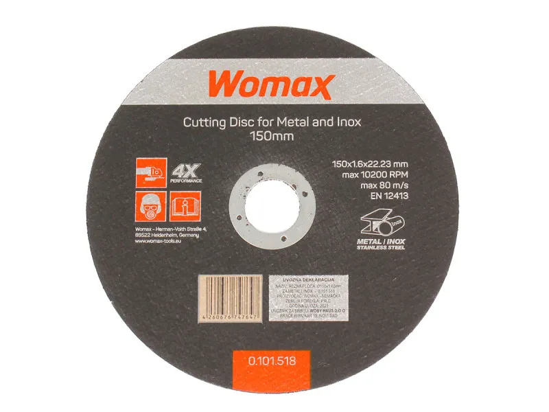 REZNA PLOČA  O150X1.60mm ZA METAL I INOX