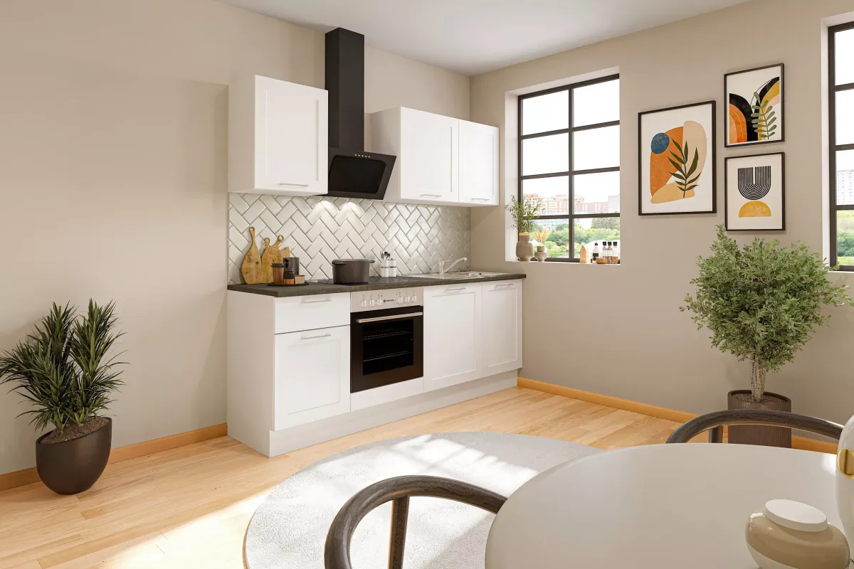 BLOK KUHINJA BEZ APARATA antracit, bela