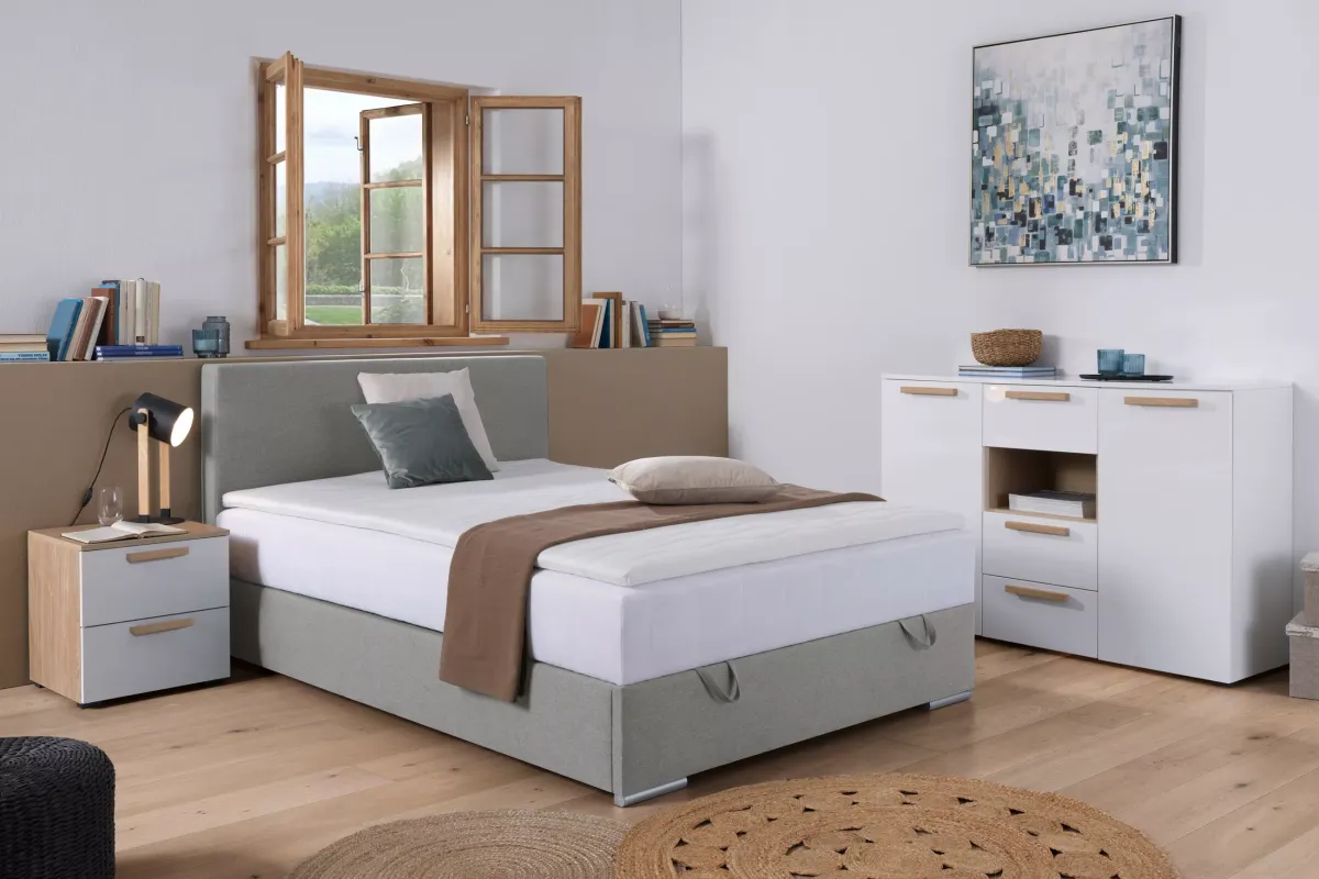 BOX KREVET BEZ OPRUGA 90/200 cm svetlosiva