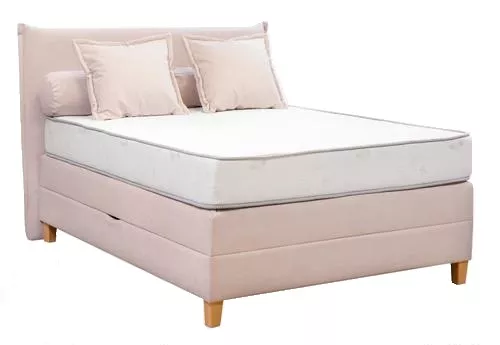 BOXSPRING KREVET 140/200 cm ružičasta