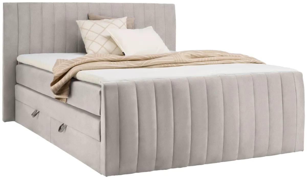 BOXSPRING KREVET 160/200 cm bež