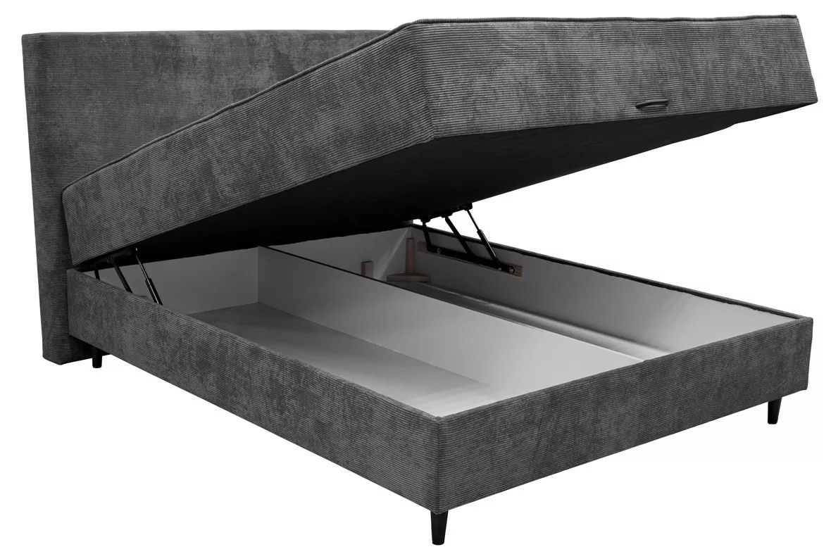 BOXSPRING KREVET 160/200 cm siva