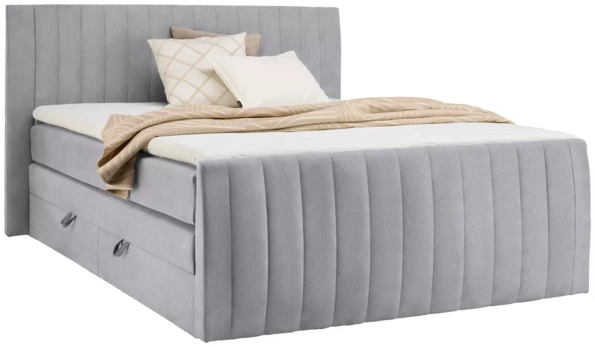 BOXSPRING KREVET 180/200 cm siva