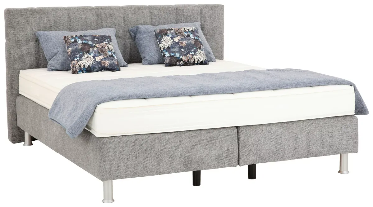 BOXSPRING KREVET 180/200 cm siva