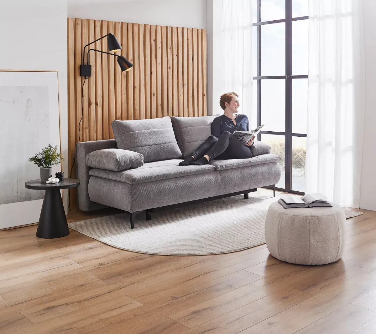 BOXSPRING SOFA siva