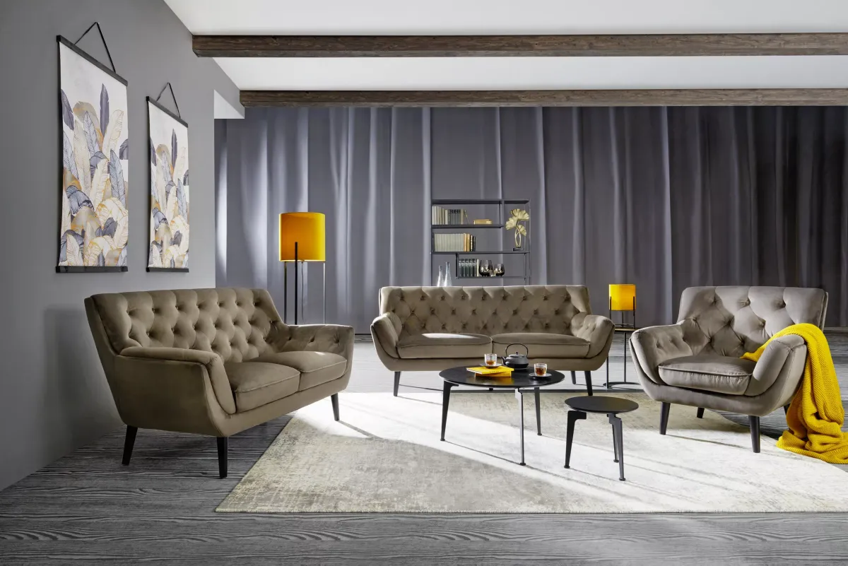 CHESTERFIELD SOFA siva