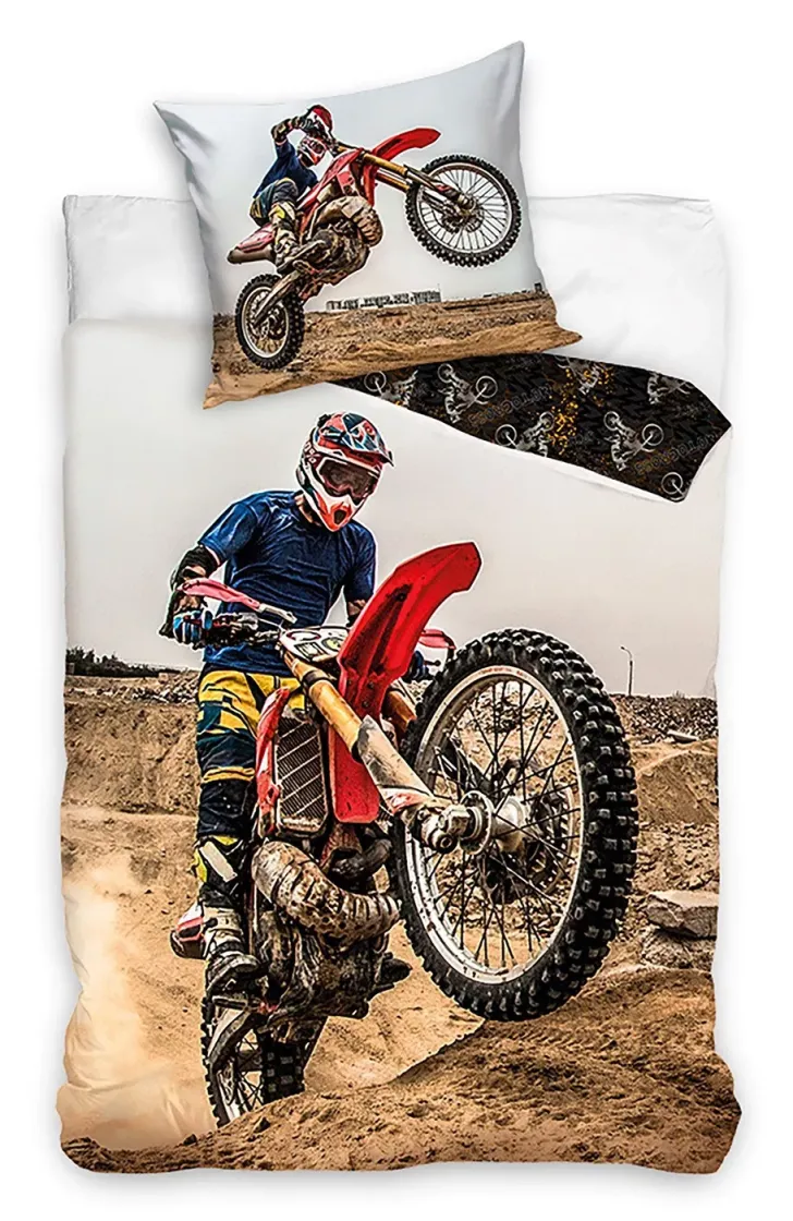 DEČJA POSTELJINA BIKE 135/200 cm tekstil višebojna