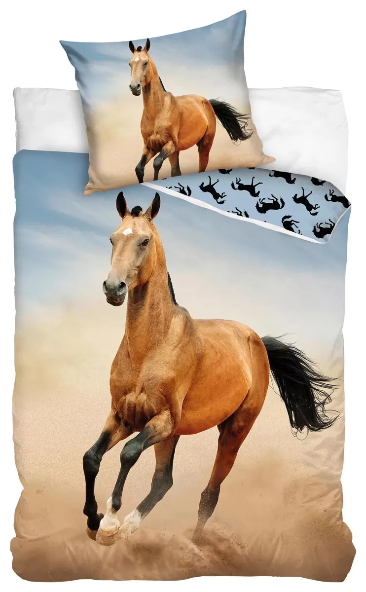 DEČJA POSTELJINA HORSE 140/200 cm tekstil višebojna